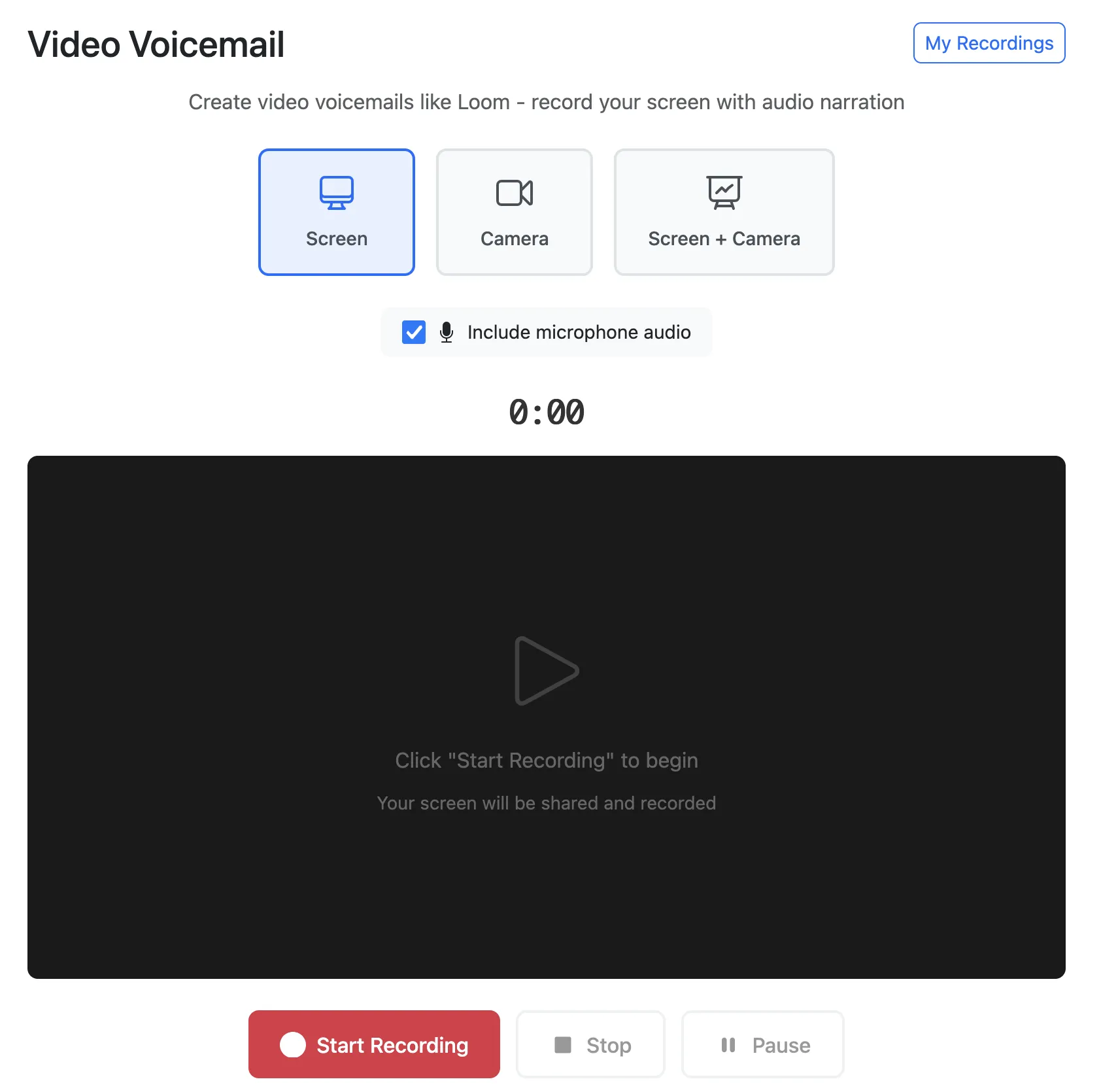 Video voicemail